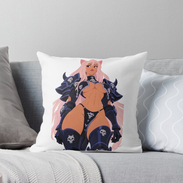Item preview, Anime Catgirl Knight Dark Armor Fantasy - Retro 90s Cartoon Style designed and sold by  Hollow Moon Studios..