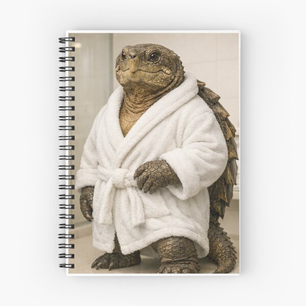 Item preview, Snapping Turtle White Bathrobe designed and sold by Sillytoe.
