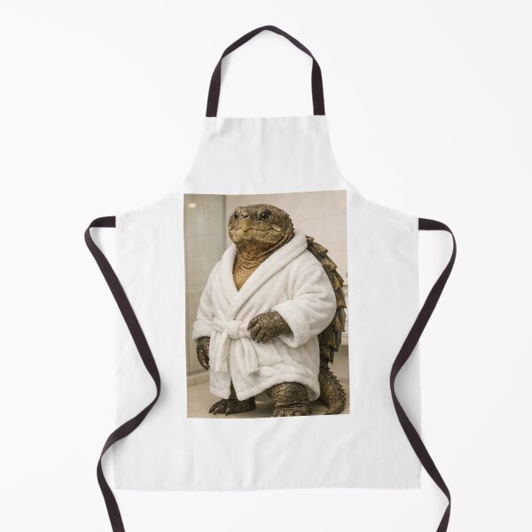 Item preview, Snapping Turtle White Bathrobe designed and sold by Sillytoe.