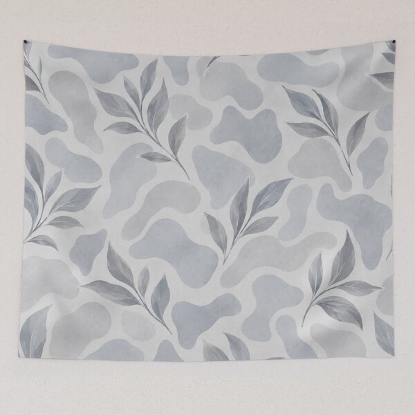 Item preview, Blue Grey Botanical Abstract – Soft Cloud & Leaf Pattern designed and sold by HO•Designs.