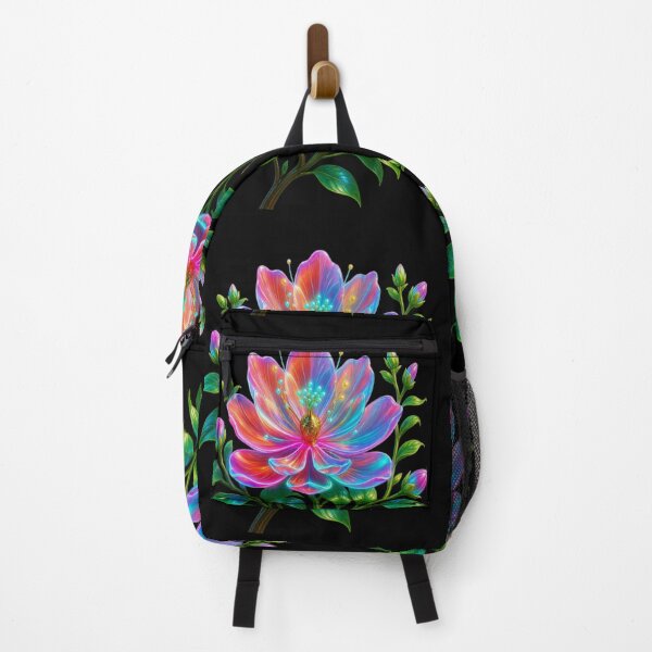 Item preview, Holographic Neon Fantasy Blossom - Vibrant Psychedelic Floral Art designed and sold by Breezes-of-Ida.