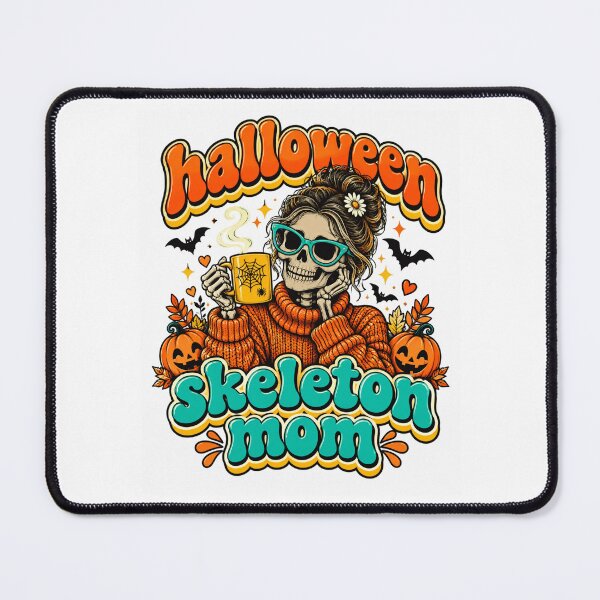 Item preview, Halloween Skeleton Mom with Pumpkin Mug and Sunglasses designed and sold by ROUX-ART.
