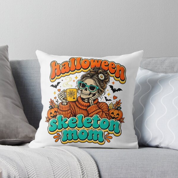 Item preview, Halloween Skeleton Mom with Pumpkin Mug and Sunglasses designed and sold by ROUX-ART.