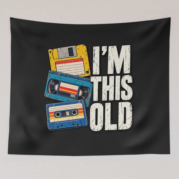 Item preview, Funny Retro Birthday Shirt, I'm This Old Tee, Vintage VHS Cassette Graphic, 80s 90s Nostalgia Shirt, Birthday Gift designed and sold by greatmar1.