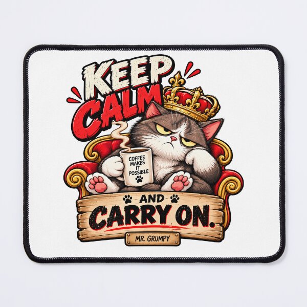 Item preview, Mr. Grumpy – keep calm. – Funny Grumpy Cat designed and sold by Strongermind.