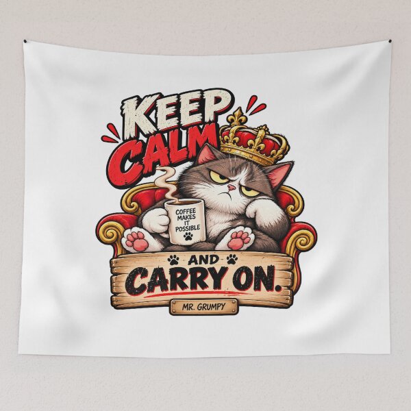 Item preview, Mr. Grumpy – keep calm. – Funny Grumpy Cat designed and sold by Strongermind.