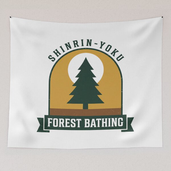Item preview, Forest Bathing Shinrin Yoku Retro Pine Woodland Sun designed and sold by Osmose-Studio.
