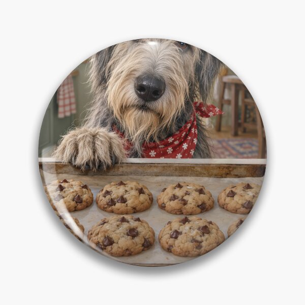 Item preview, Irish Wolfhound Admiring Chocolate Chip Cookies designed and sold by Maria Dryfhout.