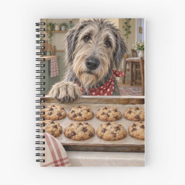 Item preview, Irish Wolfhound Admiring Chocolate Chip Cookies designed and sold by Maria Dryfhout.
