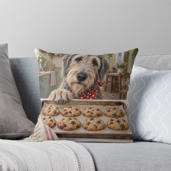 Item preview, Irish Wolfhound Admiring Chocolate Chip Cookies designed and sold by Maria Dryfhout.
