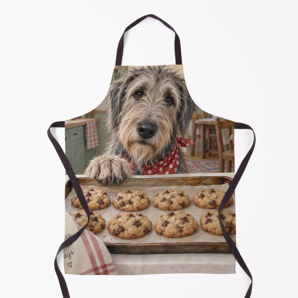 Item preview, Irish Wolfhound Admiring Chocolate Chip Cookies designed and sold by Maria Dryfhout.