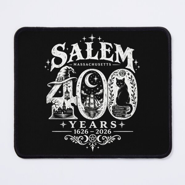 Item preview, salem 200 years vintage witch history black cat art designed and sold by ROUX-ART.