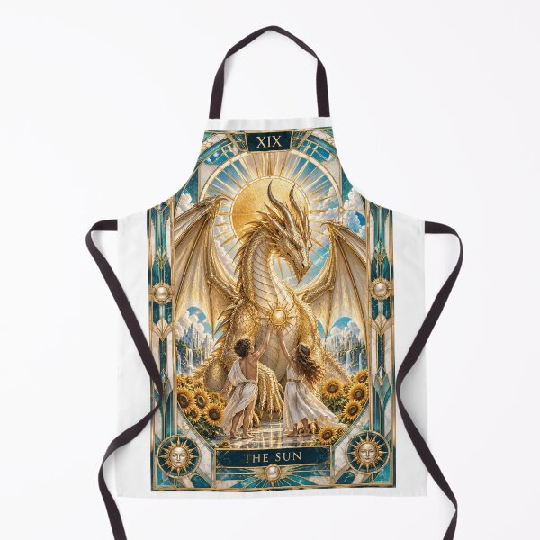 Item preview, The sun, tarot card with golden dragon designed and sold by saranagliccuris.