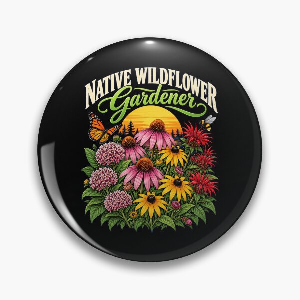 Item preview, Wildflower Garden Native Bloom Sunset Floral Art designed and sold by ROUX-ART.