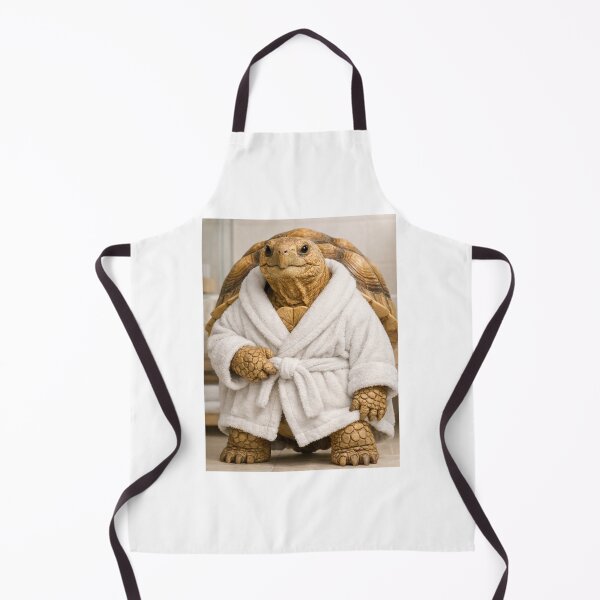 Item preview, Sulcata Tortoise White Bathrobe designed and sold by Sillytoe.