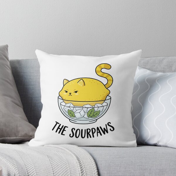 Item preview, The Sourpaws Lemon Cat In Ice Bowl Cute Art designed and sold by Amir Faysal.