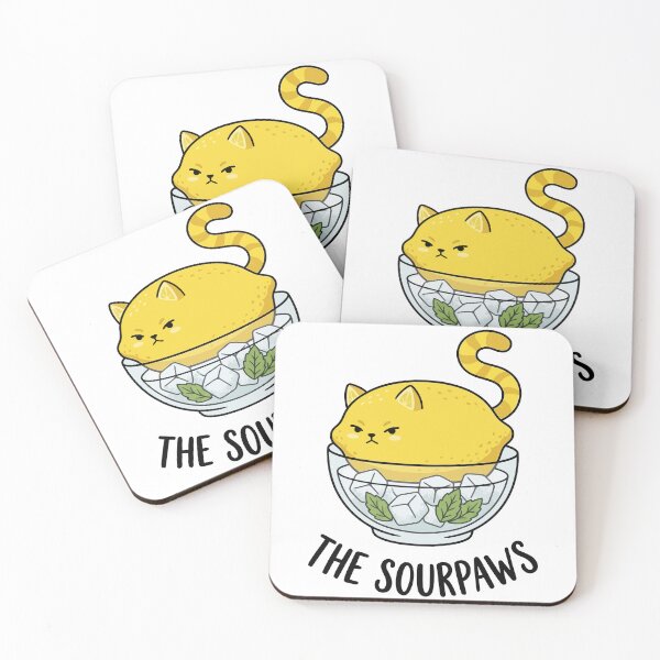 Item preview, The Sourpaws Lemon Cat In Ice Bowl Cute Art designed and sold by Amir Faysal.