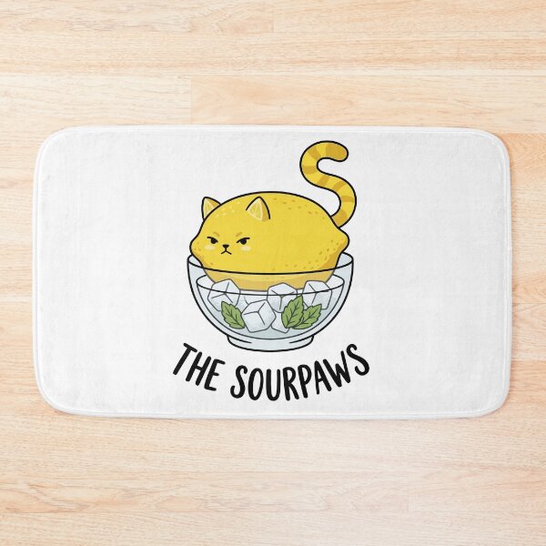 Item preview, The Sourpaws Lemon Cat In Ice Bowl Cute Art designed and sold by Amir Faysal.