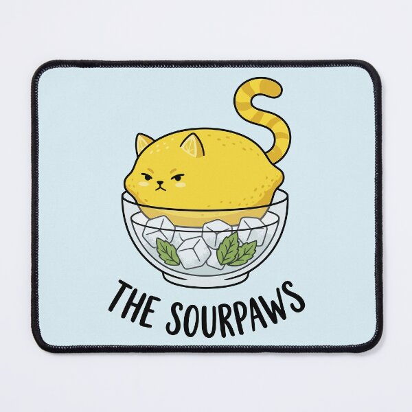 Item preview, The Sourpaws Lemon Cat In Ice Bowl Cute Art designed and sold by Amir Faysal.