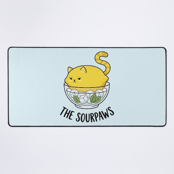 Item preview, The Sourpaws Lemon Cat In Ice Bowl Cute Art designed and sold by Amir Faysal.