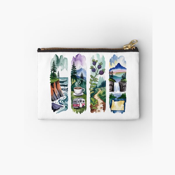 Item preview, Oregon Pacific Watercolor – Waterfalls, Coast & Marionberries designed and sold by Marie Gems.