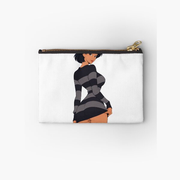 Item preview, Goth E-Girl Striped Sweater Brunette - Retro 90s Cartoon Style designed and sold by  Hollow Moon Studios..