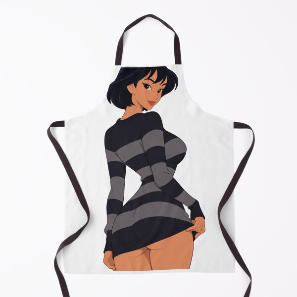 Item preview, Goth E-Girl Striped Sweater Brunette - Retro 90s Cartoon Style designed and sold by  Hollow Moon Studios..