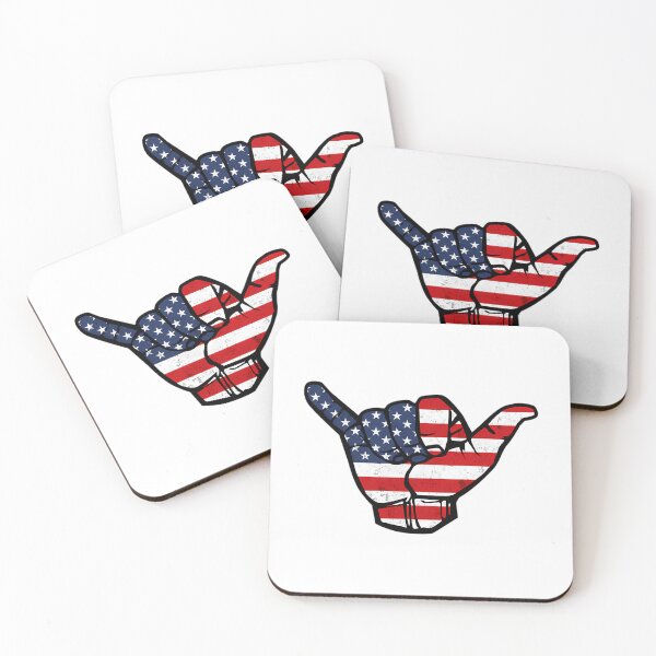 Item preview, American Flag Shaka Hand Patriotic designed and sold by IrinaRamey.