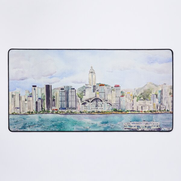 Item preview, Hong Kong Victoria Harbour watercolour painting designed and sold by SelenePaintings .