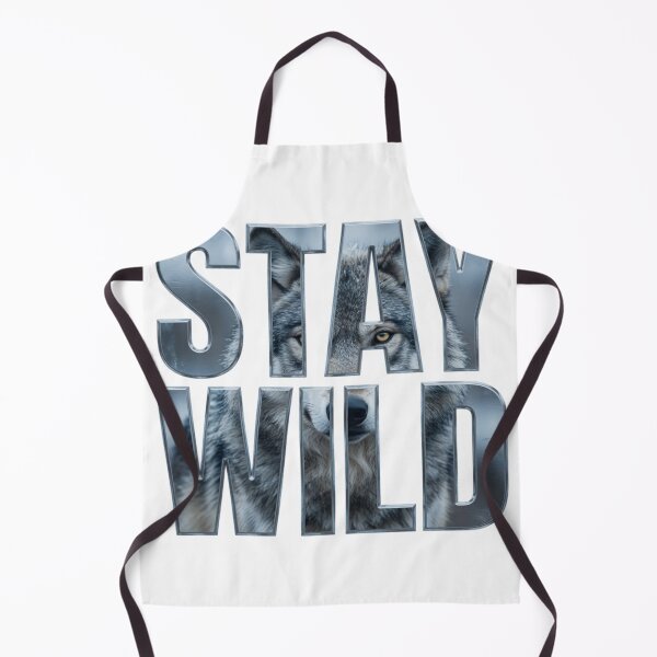 Item preview, Stay Wild Wolf Portrait Typography Tee designed and sold by Imaginarium of Chaos falcon88 .
