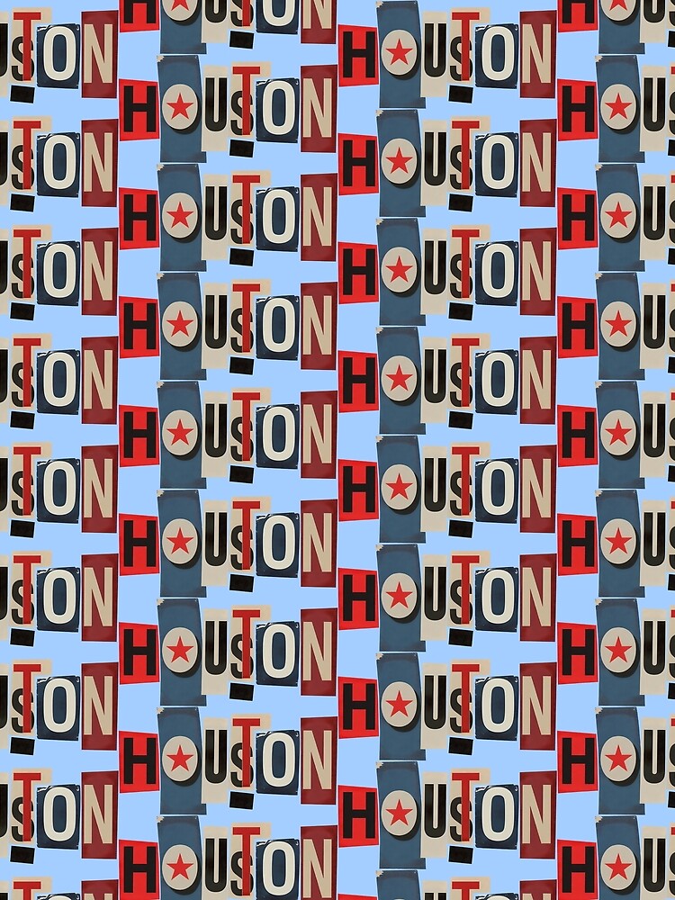 Thumbnail 3 of 3, Scarf, Houston Typography Ransom Collage designed and sold by ThreadRiotTees.