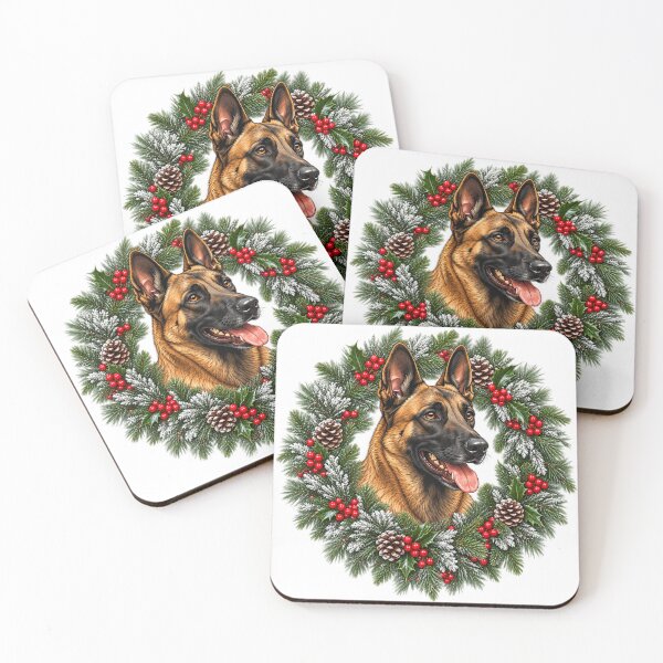 Item preview, Navidad con un pastor belga malinois designed and sold by rockazona.
