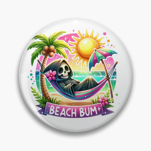 Item preview, Beach Bum Grim Reaper Summer Vacation designed and sold by Polaris Bear.