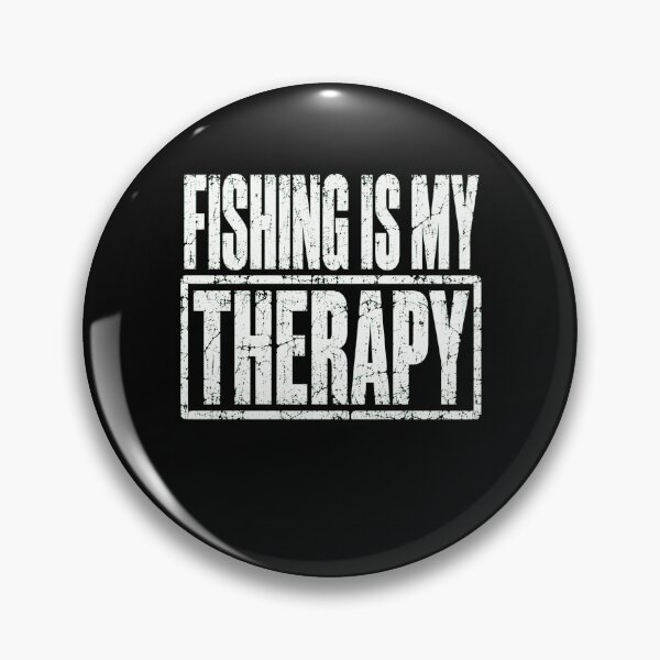 Item preview, FISHING IS MY THERAPY Vintage Distressed Quote Shirt designed and sold by ROUX-ART.