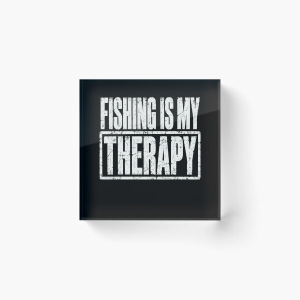 Item preview, FISHING IS MY THERAPY Vintage Distressed Quote Shirt designed and sold by ROUX-ART.