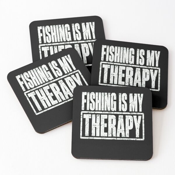 Item preview, FISHING IS MY THERAPY Vintage Distressed Quote Shirt designed and sold by ROUX-ART.