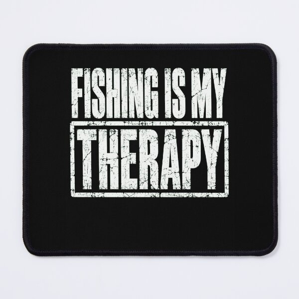 Item preview, FISHING IS MY THERAPY Vintage Distressed Quote Shirt designed and sold by ROUX-ART.