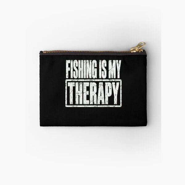 Item preview, FISHING IS MY THERAPY Vintage Distressed Quote Shirt designed and sold by ROUX-ART.