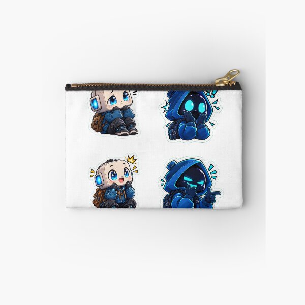 Item preview, Cute Cyber Bot Chibi Gamer Sticker Pack Blue Gaming Mascot designed and sold by NovaToons.