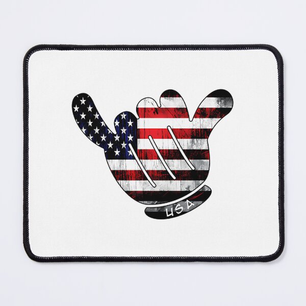 Item preview, Usa Untied States Shaka Hang Loose Flag America Hippie Surf Surfing designed and sold by IrinaRamey.