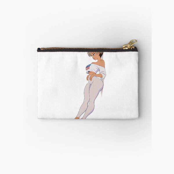 Item preview, Sporty Blonde Girl Off-Shoulder Crop Top - Retro 90s Cartoon Style designed and sold by  Hollow Moon Studios..