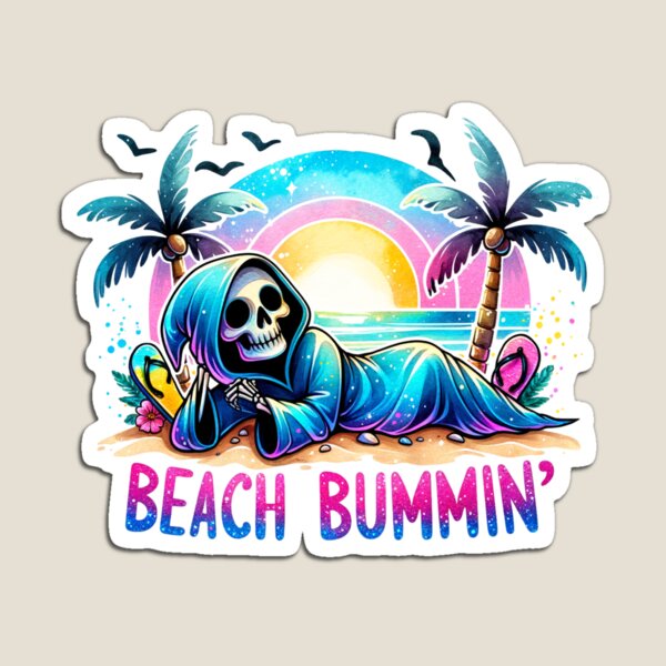 Item preview, Beach Bummin' Grim Reaper Summer Vacation Beach Lover designed and sold by Polaris Bear.