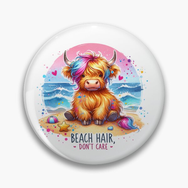 Item preview, Beach Hair Don't Care Highland Cow Beach Lover Summer Vacation designed and sold by Polaris Bear.