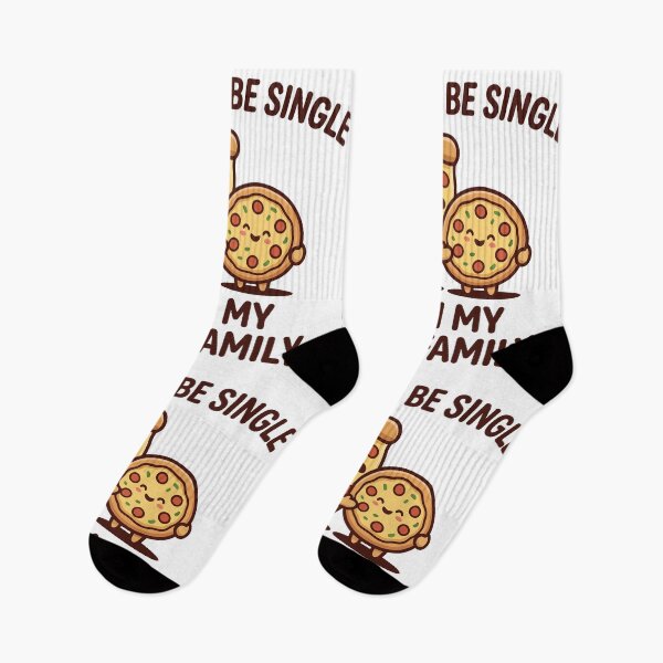 Item preview, 'll Never Be Single With My Pizza Family Funny Art designed and sold by Amir Faysal.