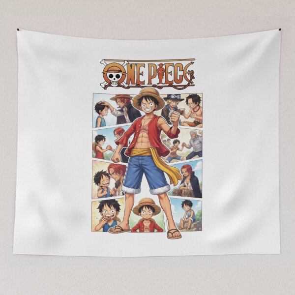 Item preview, Monkey D. Luffy Memories One Piece Pirate Collage designed and sold by FreakToons.