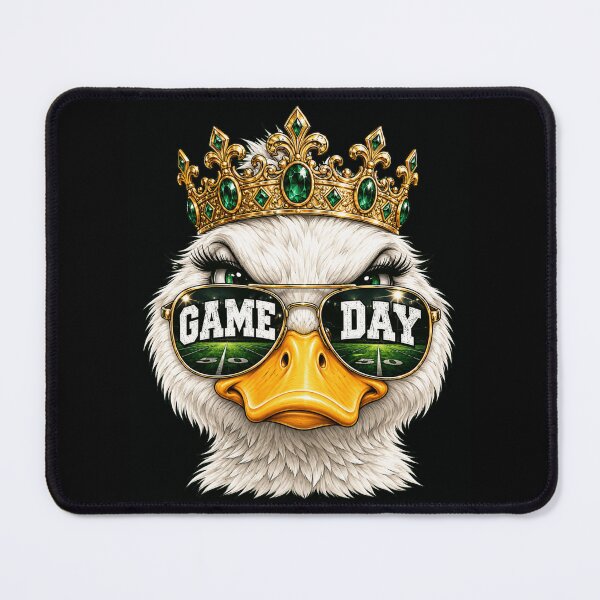 Item preview, game day regal eagle crowned in gold and green sunglasses designed and sold by ROUX-ART.