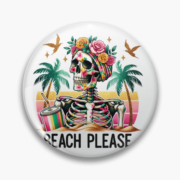 Item preview, Beach Please Sarcastic Summer Vacation Skeleton Lover designed and sold by Polaris Bear.