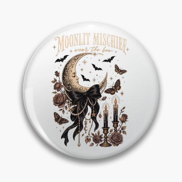 Item preview,  Moonlit Mischief – Coquette Gothic Halloween Moon designed and sold by JoyfullyOffbeat.