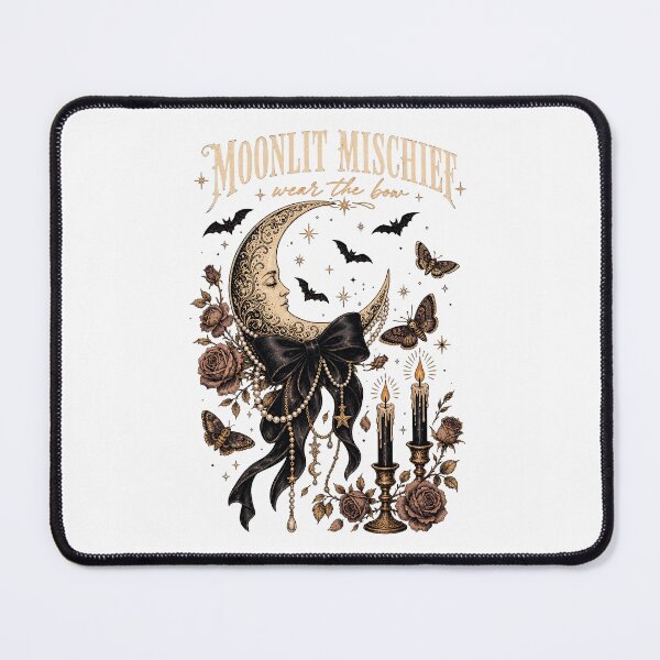 Item preview, Moonlit Mischief – Coquette Gothic Halloween Moon designed and sold by JoyfullyOffbeat.
