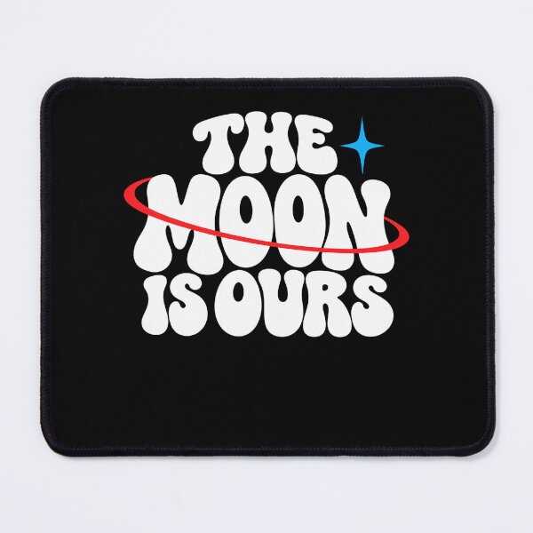 Item preview, moon retro groovy typography with planet ring designed and sold by ROUX-ART.